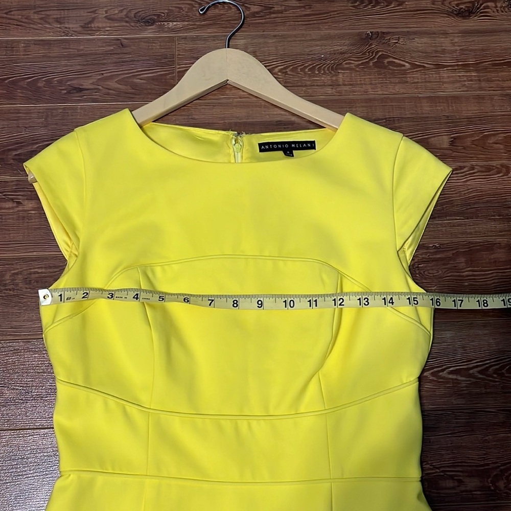 ANTONIO MELANI Yellow Sheath Mini Dress - Picture 5 of 6